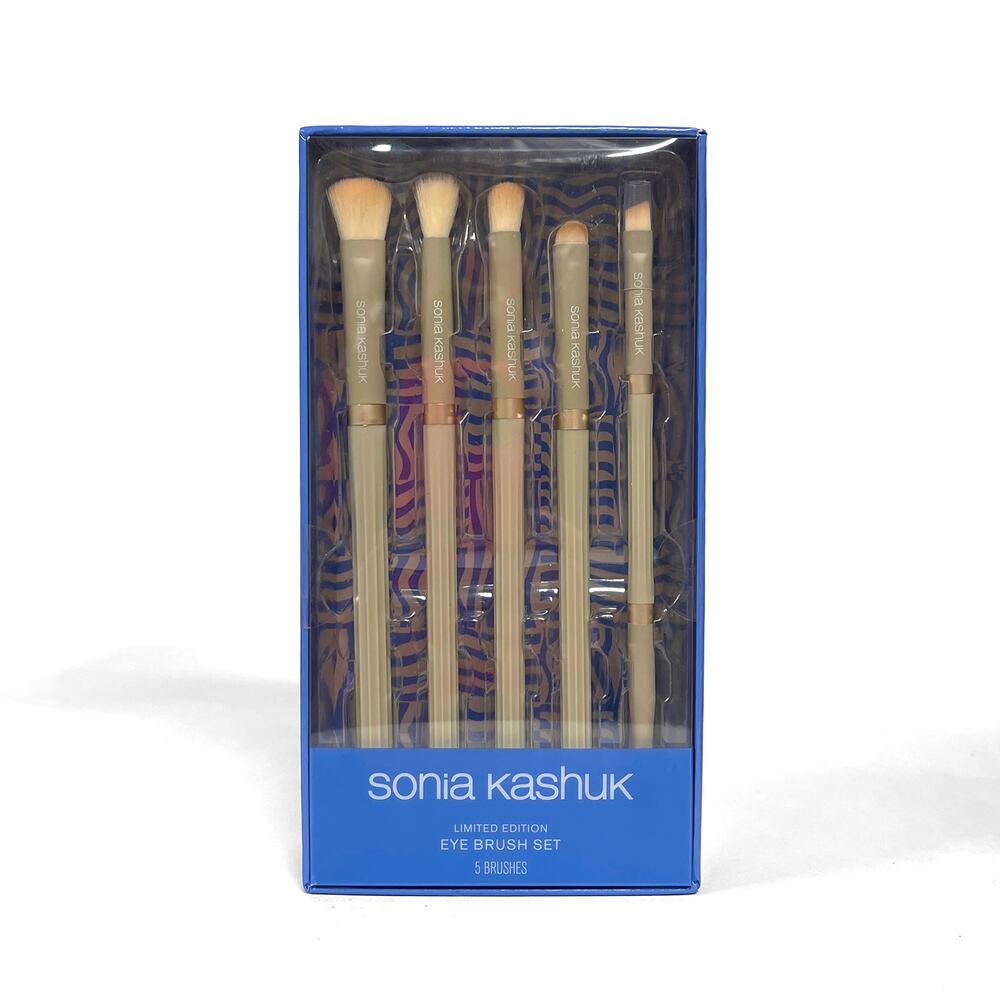 Sonia Kashuk Limited Edition Ribbed Eye Makeup Brush Set New $30 5-Pieces